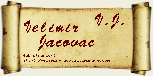 Velimir Jačovac vizit kartica